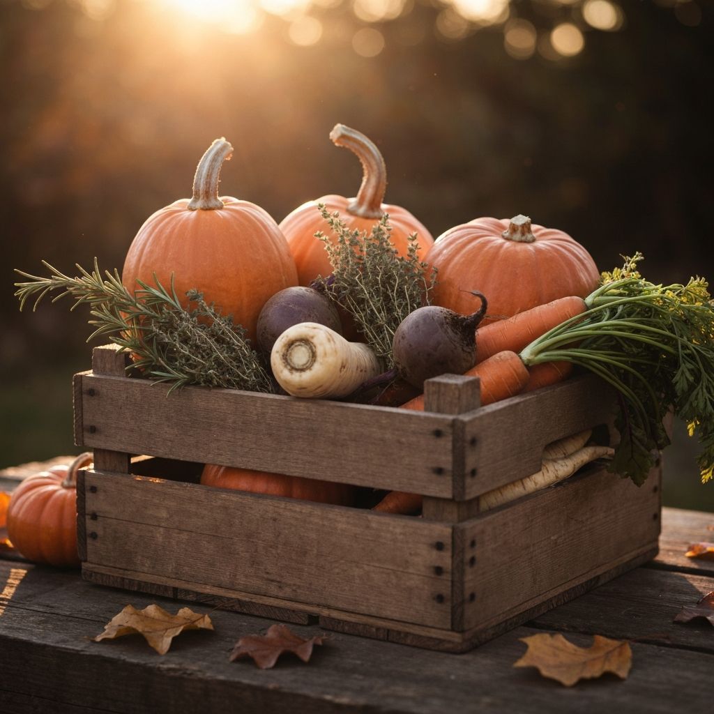 Осенний урожай в корзине